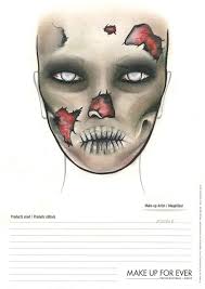 Face Chart Zombie Makeup Face Charts Zombie Makeup