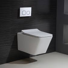 Modern Elongated 1 1 1 6 Gpf Dual Flush Wall Hung Toilet With In Wall Tank And Carrier System In White