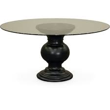 round glass pedestal dining table