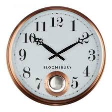 Copper Wall Clock Bloomsbury Dial For