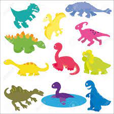 ベクトルの図。カラフルなかわいい恐竜、種類および時代 (年号) のコレクションです。のイラスト素材・ベクター Image 50835099