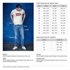 levis men jeans size chart
