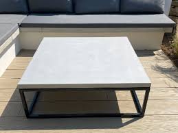 Concrete Coffee Table On A Steel Frame