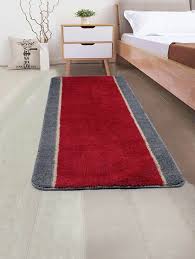 grey red striped carpet runners