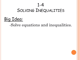 Solving Inequalities Powerpoint