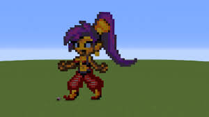 Shantae Pixel Art Minecraft Project