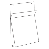 Clear Polycarbonate Wall Chart Folder Holder W No Sides