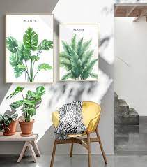 4 plant home decor prints fl