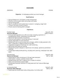 Waitress Job Description For Resume Lovely Resume Server Job