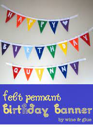felt pennant birthday banner simple joy