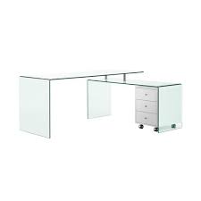 Pilsen brass desk with glass top + reviews | crate and barrel. Glass Desks Buy Modern Glass Office Desks At Officedesk Com