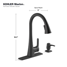 kohler maxton matte black single handle