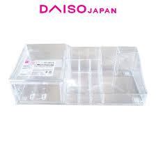 daiso clear makeup storage organizer