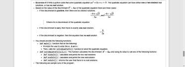 Solve Quadratic Equation Ax Bx