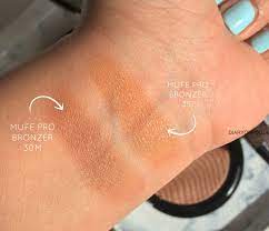 mufe pro bronzers review swatches