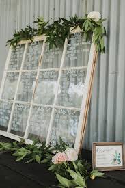Vintage Window Wedding Seating Chart With Floral Accented