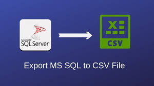 how to export ms sql server data to csv