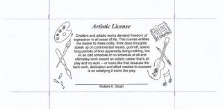 artistic license