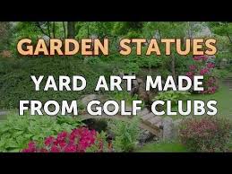 Yard Art Made From Golf Clubs