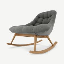 kolton rocking chair marl grey fabric