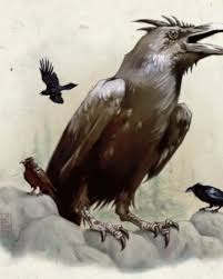 The speaker wants the bird to leave , but it stays. Giant Raven Forgotten Realms Wiki Fandom