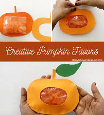diy creative pumpkin party favors