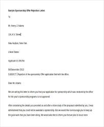Offer Rejection Letters 10 Free Sample Example Format