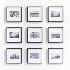 9 Piece Brushed Black 4x6 Gallery Wall
