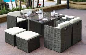 9 pieces compact patio dining table set