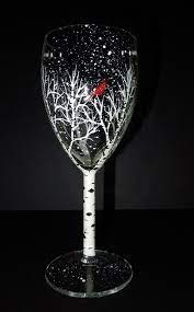 Wine Glass Art Hand Painted Wine Glasses