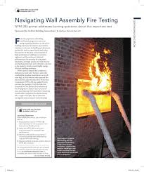Navigating Wall Assembly Fire Testing