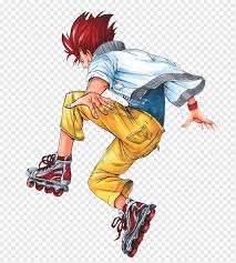 To ikki, this is reason enough to secretly borrow a pair of air treck skates, and step into an underground world filled with gang fights and strange customs. Cartoon Shoe Legendary Creature Roller Skater Sports Equipment Fictional Character Roller Skater Png Pngwing
