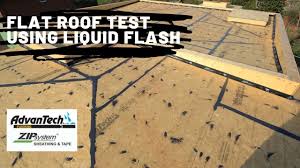 flat roof using advantech and liquid