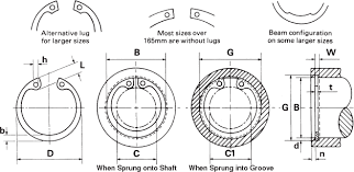 Metric Internal Circlips D1300 Din 472 Arcon Ring