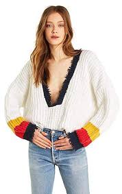 Wildfox Sneak Out Stripe Palmetto Sweater S At Amazon