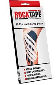 Rocktape Kinesiology Tape Recovery Edema Patches Ideal For Bruising Pain Relief Muscle Injury 20 Pre Cut Strips