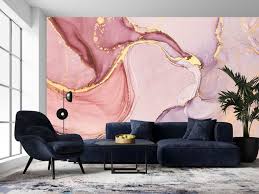 Rose Fluid Wall Mural Modern Wallpaper