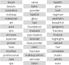 500 makeup business name ideas
