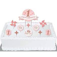Lowest price in 30 days. Big Dot Of Happiness 1st Birthday Little Miss Onederful Girl First Birthday Party Cake Decorating Kit Happy Birthday Cake Topper Set 11 Pieces Target