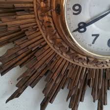 large giltwood sunburst wall clock