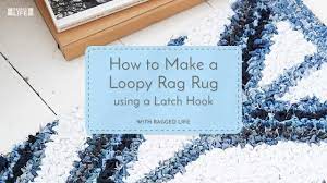 no sew loopy rag rug using a latch hook
