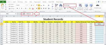 how to calculate percene in excel