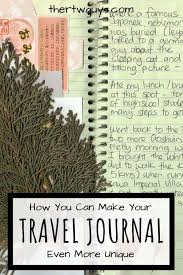 unique travel journal ideas