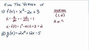 The Vertex Formula Plane Math