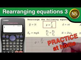 Rearranging Equations 3 Practice