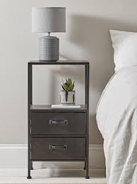 If you're going for a modern or industrial look, a metal nightstand is an excellent option, as it will create an interesting contrast with a soft, plush bed. Modern Bedside Tables Small Vintage Luxury Bedside Cabinets Drawers Uk