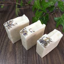making natural soap with lavender