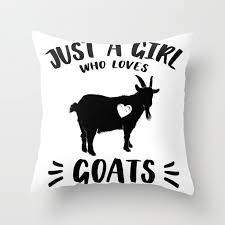 goat gift throw pillow