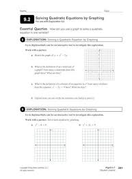 by graphing solving quadratic equations