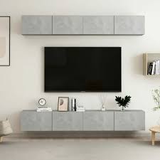 Tv Cabinets 4 Pcs Concrete Grey